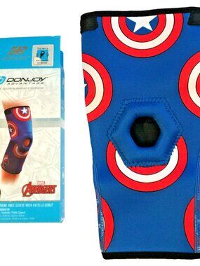 Marvel Avengers Captain America Youth Neoprene Knee Sleeve Patella Donut NEW!
